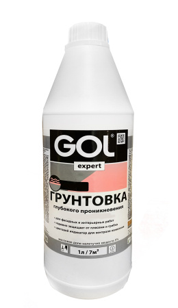 Грунтовка акриловая ФАСАДНАЯ GOLexpert 114 1л; 11605740